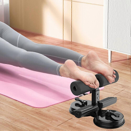 (2pcs,Black)Ab Training Auxiliary Device, Double Suction Cups, 3Levels of Height Adjustment