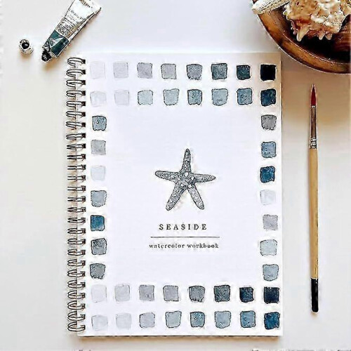 Beginner-Friendly Workbook for Watercolor with Brush Set 1