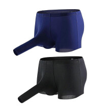 Mens Sexy Boxers U Shape Elephant Trunk Panties Mens Four Corner Boxer Shorts 2 Pack