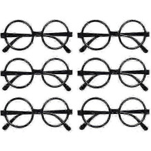 Pack Of 6, Children Kids Nerd Fake Glasses No Lens Small Frame Round Eyeglasses Costume Pretend Play (age 3-10)-
