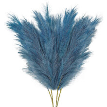 Pampas Grass Decor Tall, Faux Pampas Grass Large Fluffy 15 Stems 3.7Ft (45" 110cm) No Shedding, Dried Pampas Grass Plants for Home Boho Farmhouse Ro