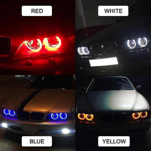 (Red) Stück LED-Angel-Eyes-Lampen, kompatibel mit BMW 5er Modellen E39, E53, E60, E61, E63, E64, E65, E66 und E87 2