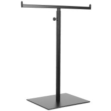 (63.50X30.00X15.00CM, Black) Metal Purse Display Holder Stainless Steel Handbag Display Stand Adjustable Bag Stand