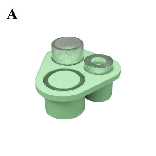 (green 1PCS) Silicone Ice Lattice Ice Making Mold with Three Silicone Ice Grids