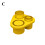 (Yellow 5PCS) Silicone Ice Lattice Ice Making Mold with Three Silicone Ice Grids 1