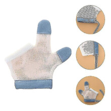 (L, blue-2) 2pairs Stop Thumb Sucking Finger Guard Pink Breathable Baby Finger Sucking Stop For Baby