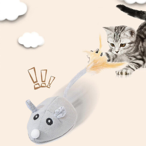 (2pcs) Plush Simulation Mouse Cat Pet Teasing Interactive Toy - Ri 2