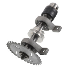 1Set Woodworking Table Saw Spindle Bearing Seat Pulley Silver Steel