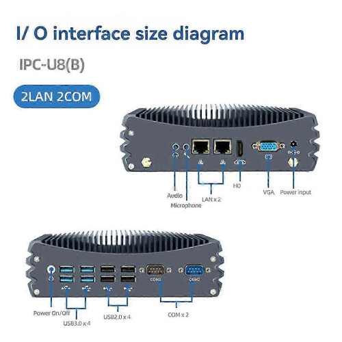 I5-4278U Fanless Industrial Mini PC 2x Gigabit LAN 2x COM 8x USB Support WiFi 4G SIM LTE Win Linux 1