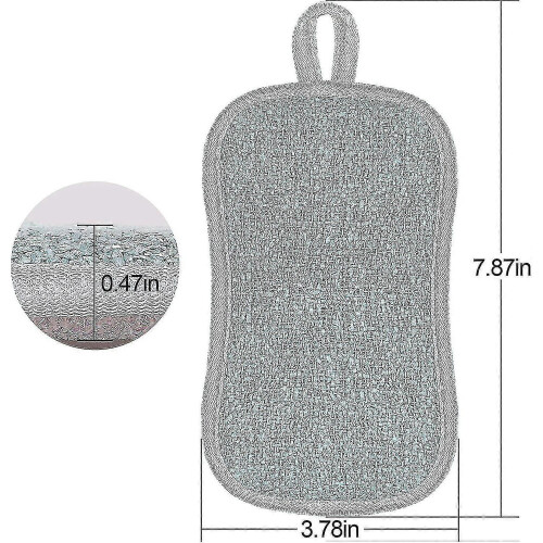 6 Pack Kitchen Scrub Sponges Reusable Non-scratch Microfiber Sponge Heavy Duty 1