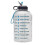 (White) 3.78l Large Water Bottle Hydration With Motivational Time Marker Reminder 1