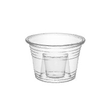 100-Pack Clear Jager Blaster Power Cups 3oz, Soft Plastic for Gel Blaster Hwy