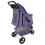 Purple Dot Foldable Pet Stroller with Swivel Wheel 5