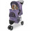 Purple Dot Foldable Pet Stroller with Swivel Wheel 1
