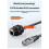 IP68 Waterproof M20 RJ45 Shielded CAT6A Female Panel Mount Socket Network Ethernet Adapter Extension Cable with Cable Hwy 5