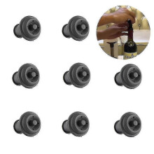 8 Pcs Wine Saver Vacuum Stoppers, Wine Stopper, Reusable Bottle Sealer, Silicone Vacuum Pump Stopper hwy