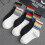 Women's 6 Pairs Rainbow Striped Socks - RIpj 4