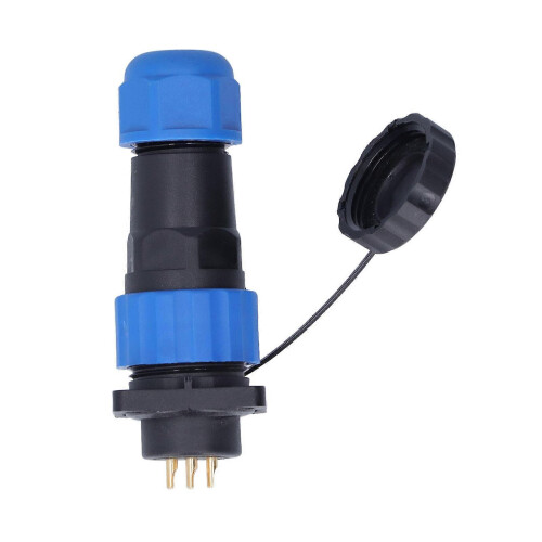 Waterproof Plug Socket Square Aviation Power Connector Butt Terminal Adapter AC 380V SP207 Pin