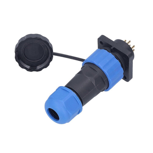 Waterproof Plug Socket Square Aviation Power Connector Butt Terminal Adapter AC 380V SP207 Pin 1
