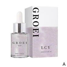 (Black)Face Highlighter Cream Liquid Small Bulb Shape Glitter Shimmer Face Brighten