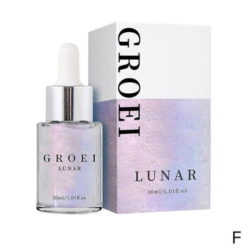 (Transparent)Face Highlighter Cream Liquid Small Bulb Shape Glitter Shimmer Face Brighten