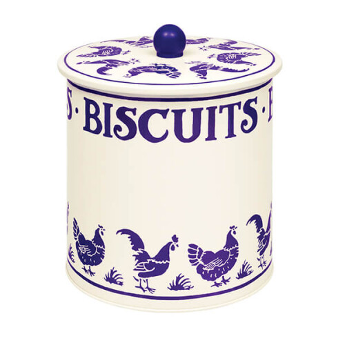Emma Bridgewater Blue Hens Biscuit Barrel
