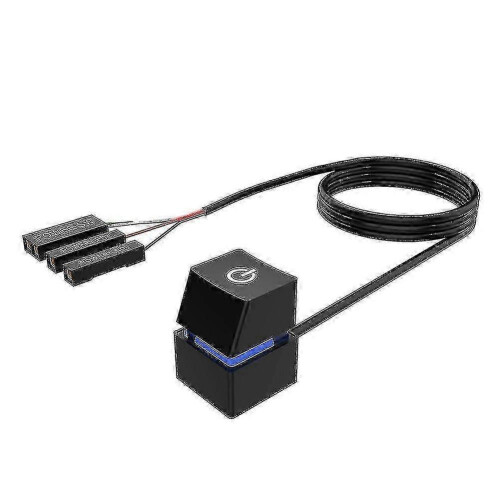 Portable On/off Pc Button Switch Cable Desktop Computer Switches Extension Cord 400cm Blue Light Xxf hwy