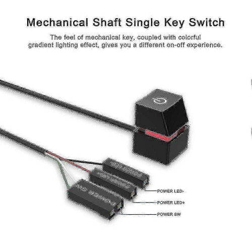 Portable On/off Pc Button Switch Cable Desktop Computer Switches Extension Cord 400cm Blue Light Xxf hwy 2