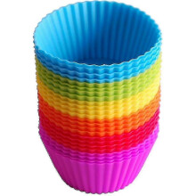 24-Piece Reusable Silicone Cake Molds for Muffins, Cupcakes, and Cupcakes hwyC