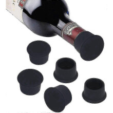 Six-Piece Silicone Wine and Beer Bottle Stopper Set hwyC