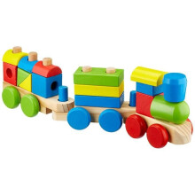Tren de apilamiento de madera - WOODYLAND - 102191846 - Multicolor - Desarrollo infantil - Fabricación checa