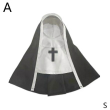 (S,Brown black)Costume Funny Kittens and Puppies Nun Cloak Costume for Small Pet
