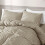 (Double, Beige) Stripe Duvet Cover Set & Pillowcase Pair 7
