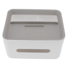 Tissue Box Cover Rectangular Plastic Remote Control Stationery Storage Napkin Box Holder for Office Living Room