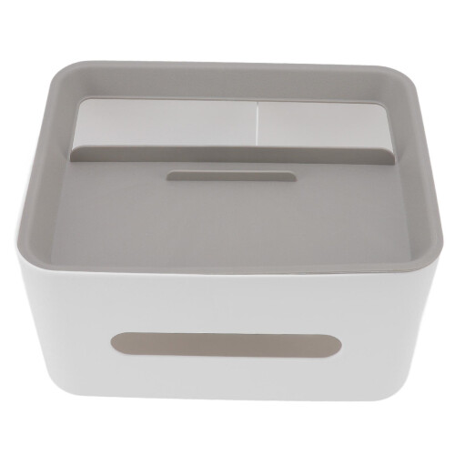 Tissue Box Cover Rectangular Plastic Remote Control Stationery Storage Napkin Box Holder for Office Living Room