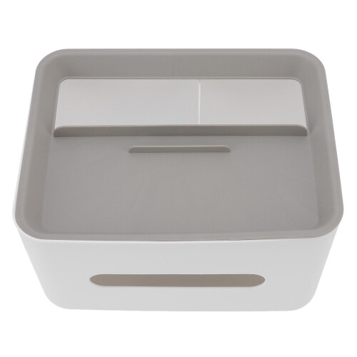 Tissue Box Cover Rectangular Plastic Remote Control Stationery Storage Napkin Box Holder for Office Living Room 1