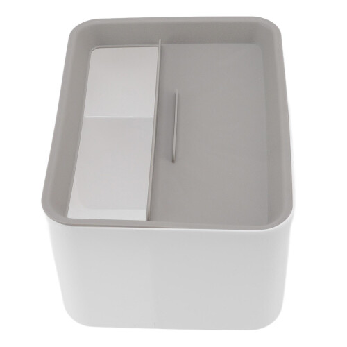 Tissue Box Cover Rectangular Plastic Remote Control Stationery Storage Napkin Box Holder for Office Living Room 2