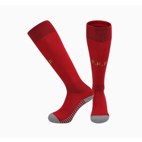 (EU 36-45, France Home) 2026 Kids World Football Grip Socks High Knee & Long Football Training Socks - Breathable Cushioned Socks Children & Youth