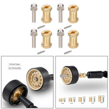 (20mm, Gold) 4Pcs 12mm Wheel Hex Hub Adapter Upgrade Parts Replaces Parts Accessories for Axial SCX10 for HSP Trunk DIY Accessories Spare Parts