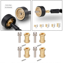 (25mm, Gold) 4Pcs 12mm Wheel Hex Hub Adapter Upgrade Parts Replaces Parts Accessories for Axial SCX10 for HSP Trunk DIY Accessories Spare Parts
