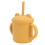 1 Pcs Silicone Sippy Cup Panda Pattern Baby Learning Training Cup Drop Resistant Silicone Sippy Cup with Handles Spout Lid 2