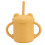 1 Pcs Silicone Sippy Cup Panda Pattern Baby Learning Training Cup Drop Resistant Silicone Sippy Cup with Handles Spout Lid 3