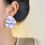 Trendy Oil Wash Effect Drop Earrings Handcrafted with-White 6