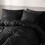 (Super King, Black) Stripe Duvet Cover Set & Pillowcase Pair 8