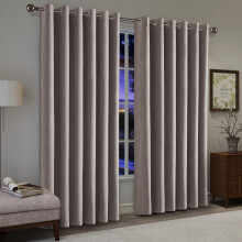 (Mocha, 66" X 90"-(168cm x 228cm)) Thermal Insulated Curtains 100% Blackout Ring-Top Eyelet Curtain Panel with Tiebacks