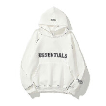 (M,white)Essentials Lettered High Quality Hoodie For Men And Women Fear Of God Spur Hoodie