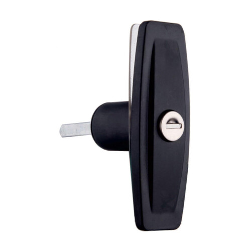Clockwise Pop Up T Handle Lock Black with Weatherproof Gasket Nonthreaded for RV Toolbox