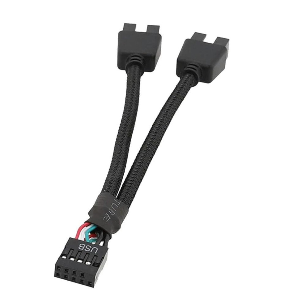 2-Pack Motherboard 9-Pin Usb 2.0 To Dual 9-Pin Extension Splitter, Usb 2.0 Connector Splitter, Suitable For Internal Computer Motherboards 6083684905230