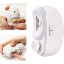 Electric nail clippers, 2-in-1 electric nail clippers, automatic nail trimmer, suitable for infants, the elderly and adults (white).