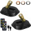 LED spotlights with remote control, battery powered, wall light with timer, 3CTT dimmable artistic light, 2-pack. 1